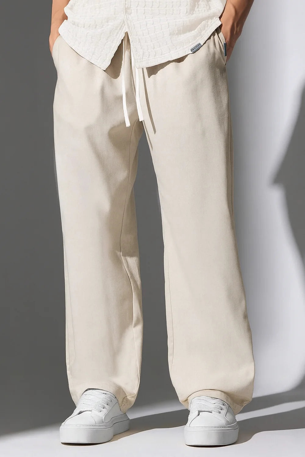 Beige Linen Pants