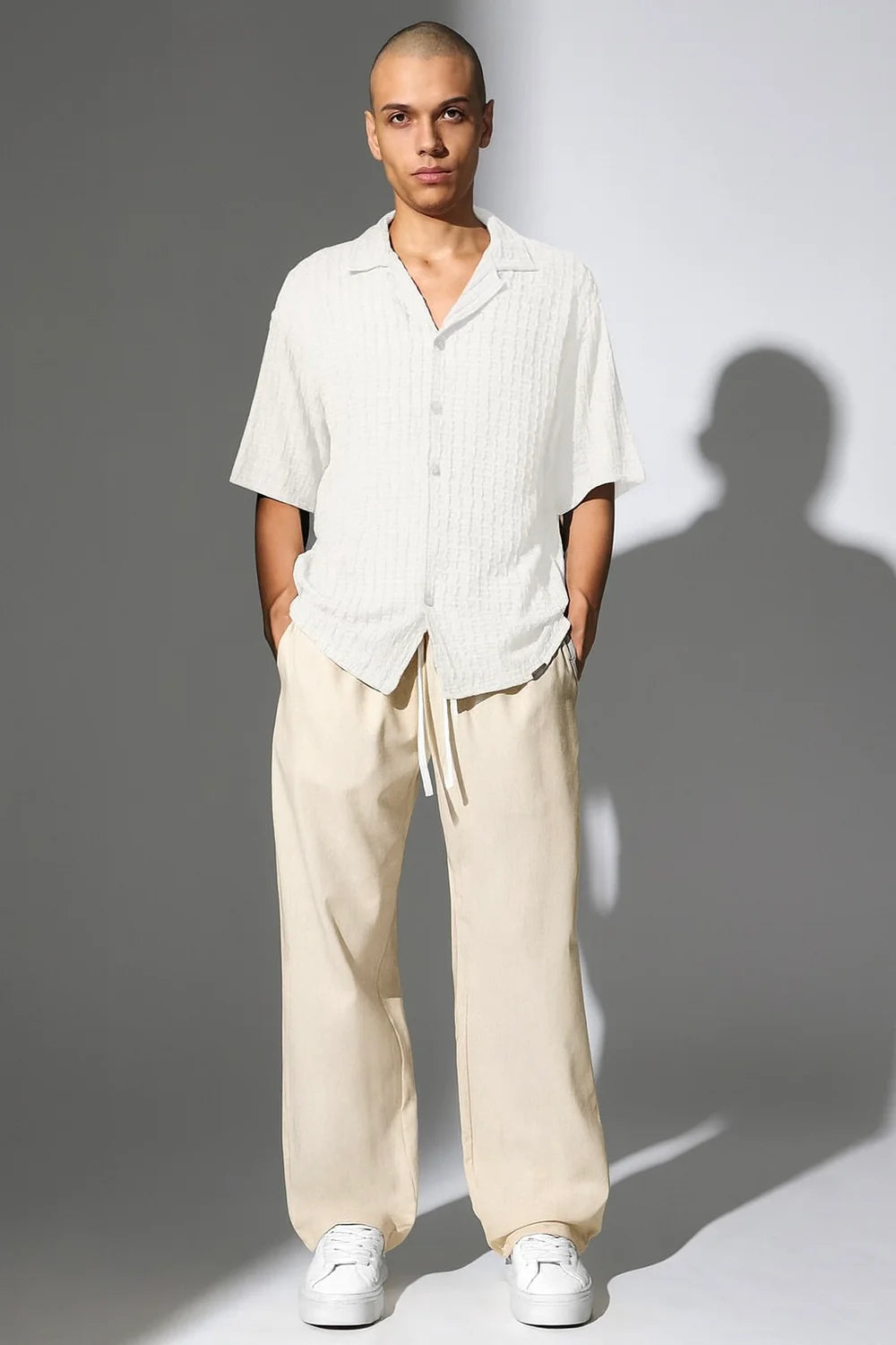 Beige Linen Pants