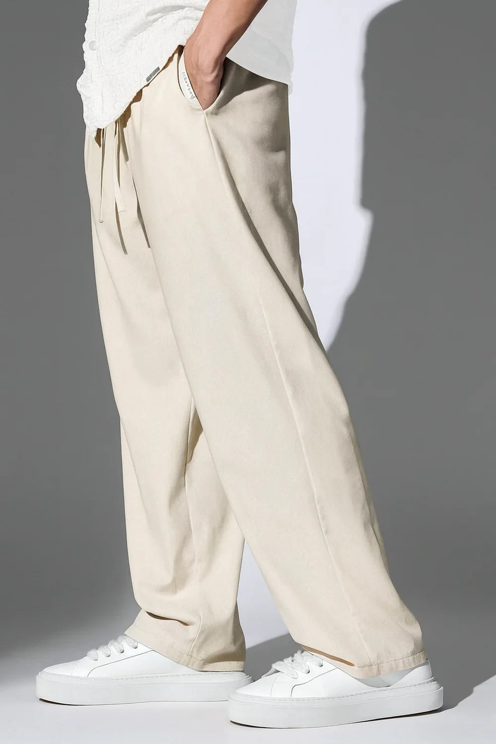 Beige Linen Pants