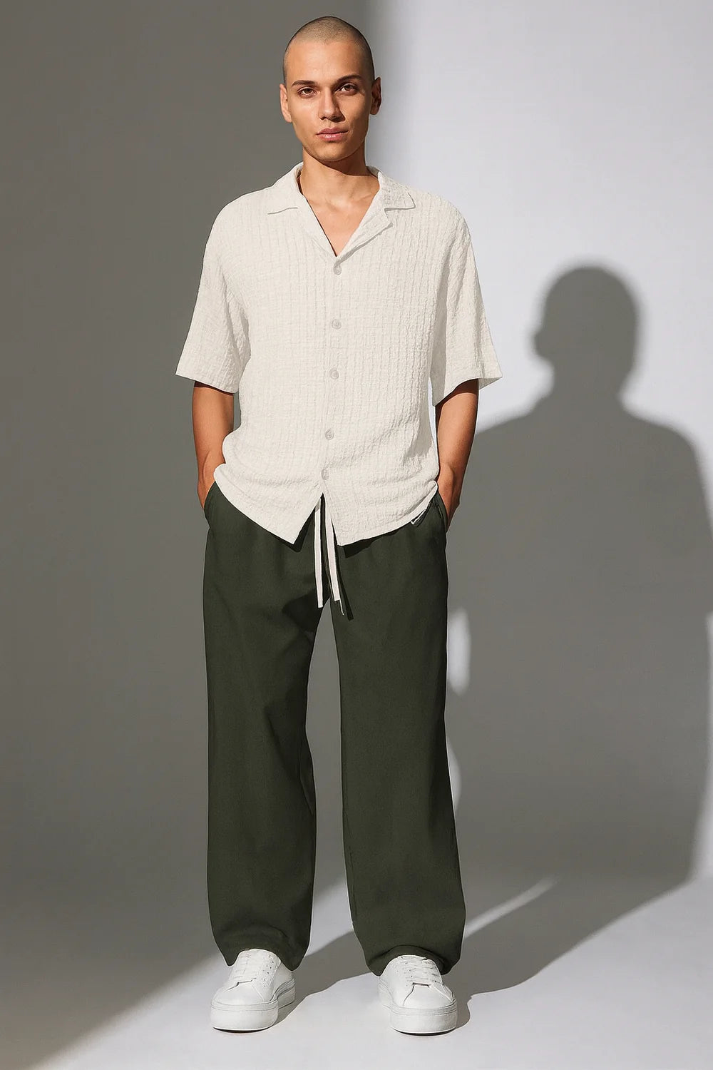 Olive Green Linen Pants