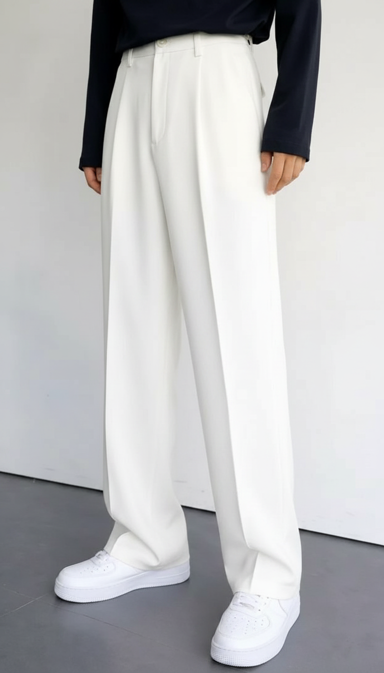 White Korean Pants