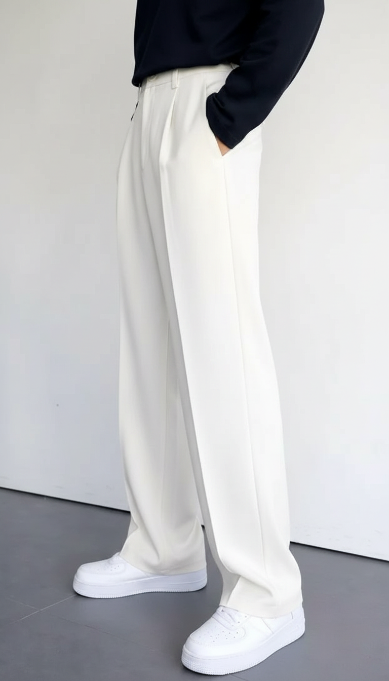 White Korean Pants