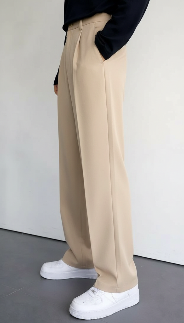 Beige Korean Pants