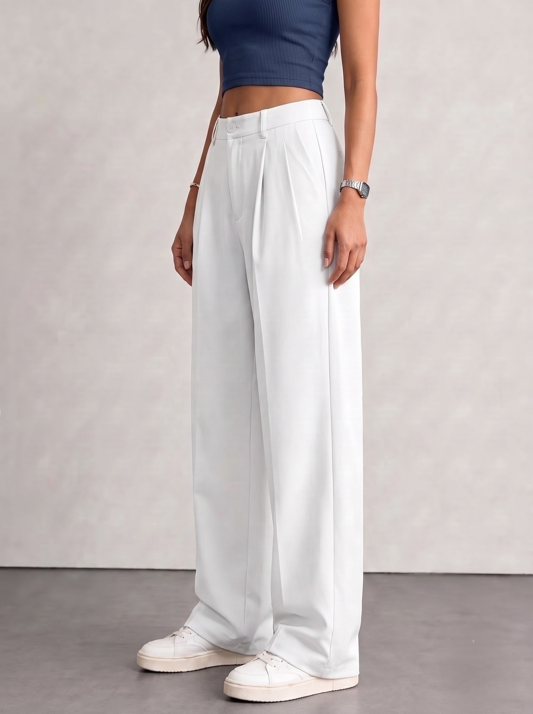 Women’s White Korean Pants