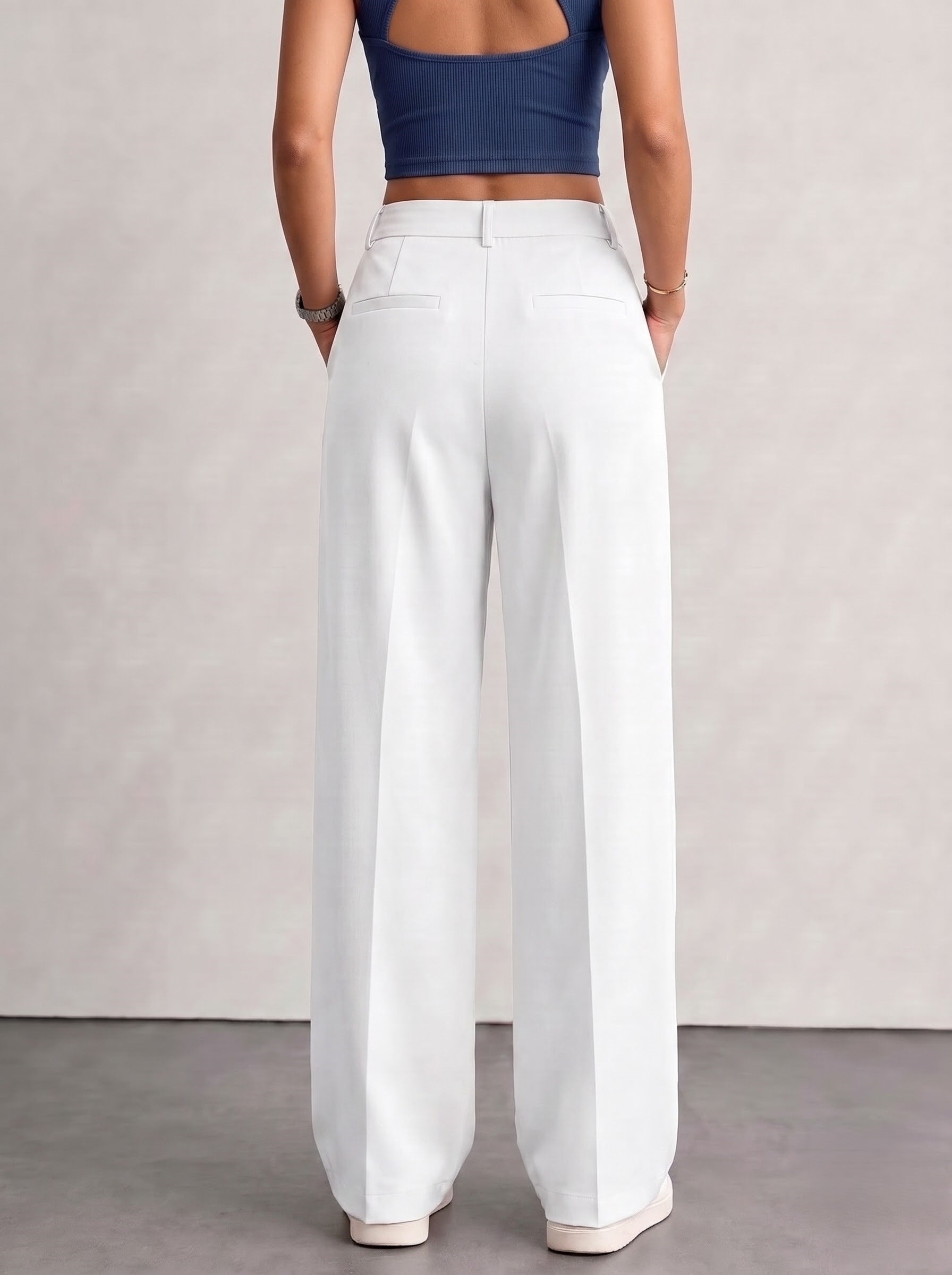 Women’s White Korean Pants
