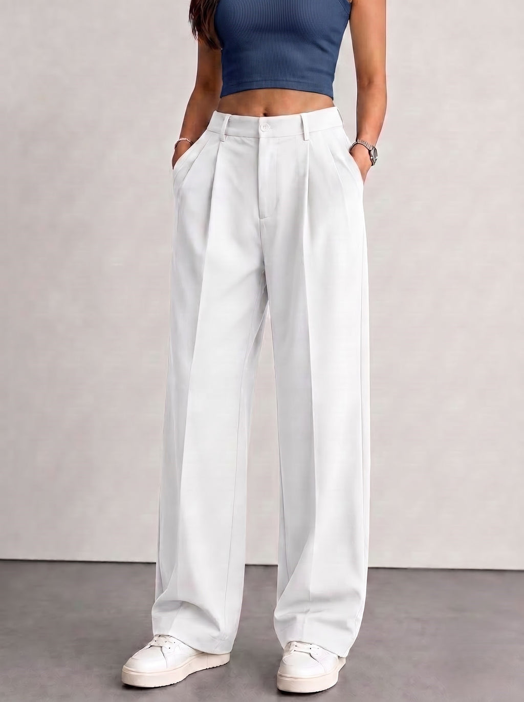 Women’s White Korean Pants