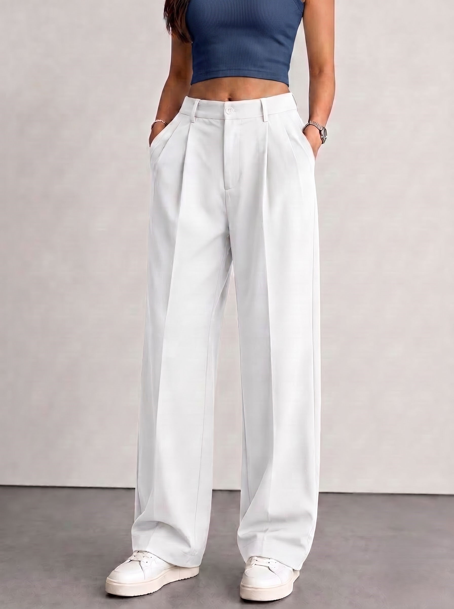 Women’s White Korean Pants