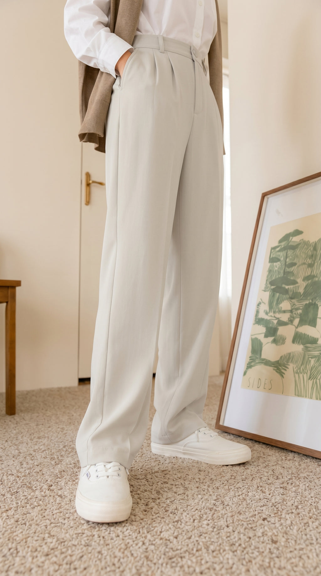 Off White Korean Pants