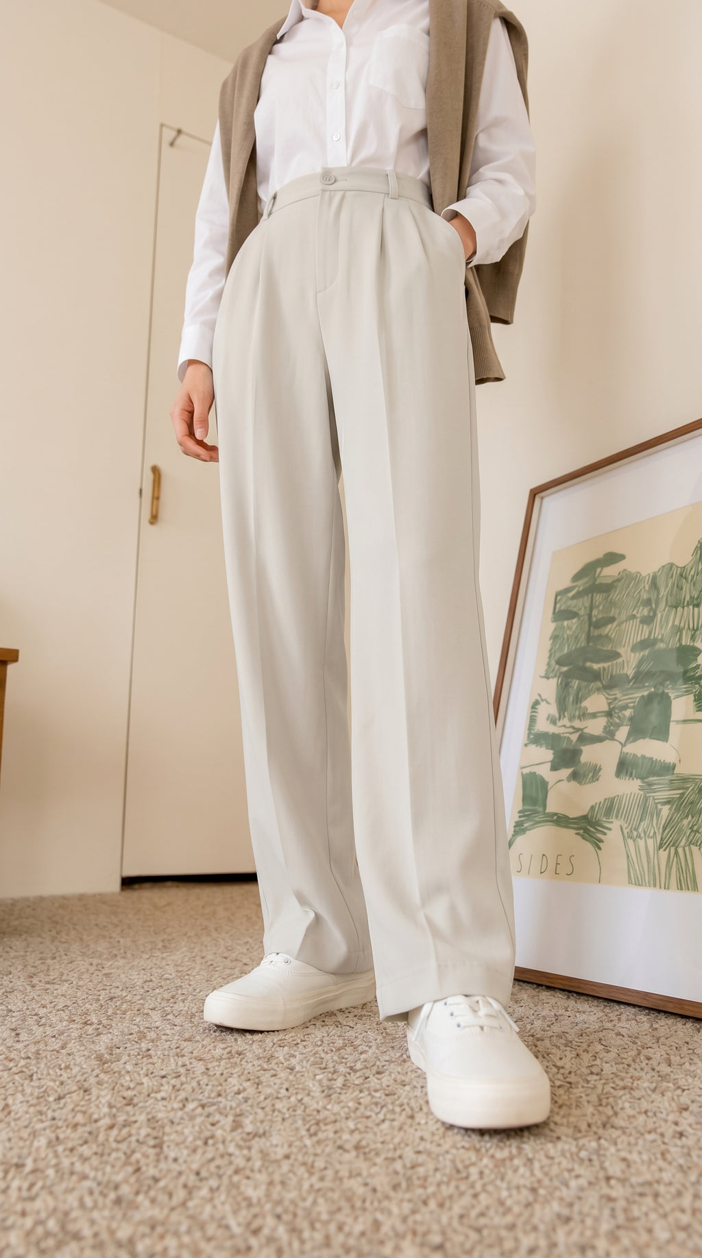 Off White Korean Pants