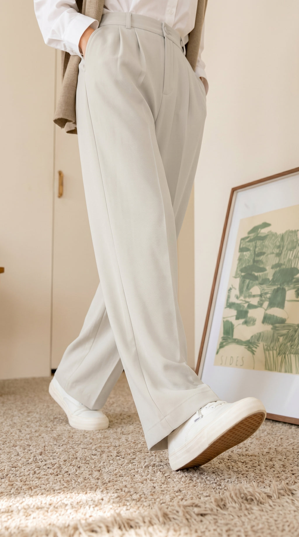 Off White Korean Pants