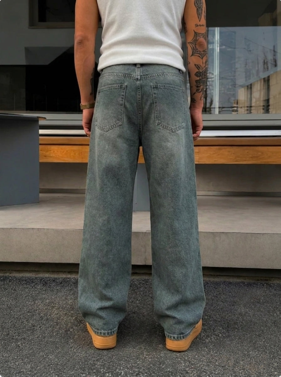 Dusty Blue Denim Pants