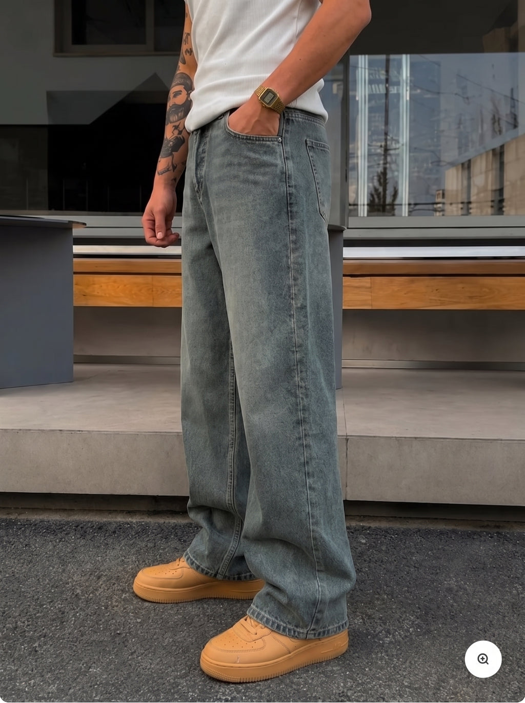 Dusty Blue Denim Pants