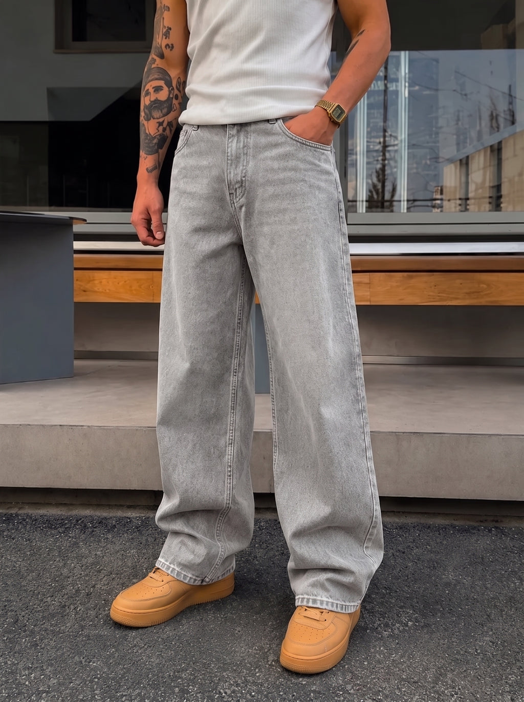 Light Grey Denim Pants