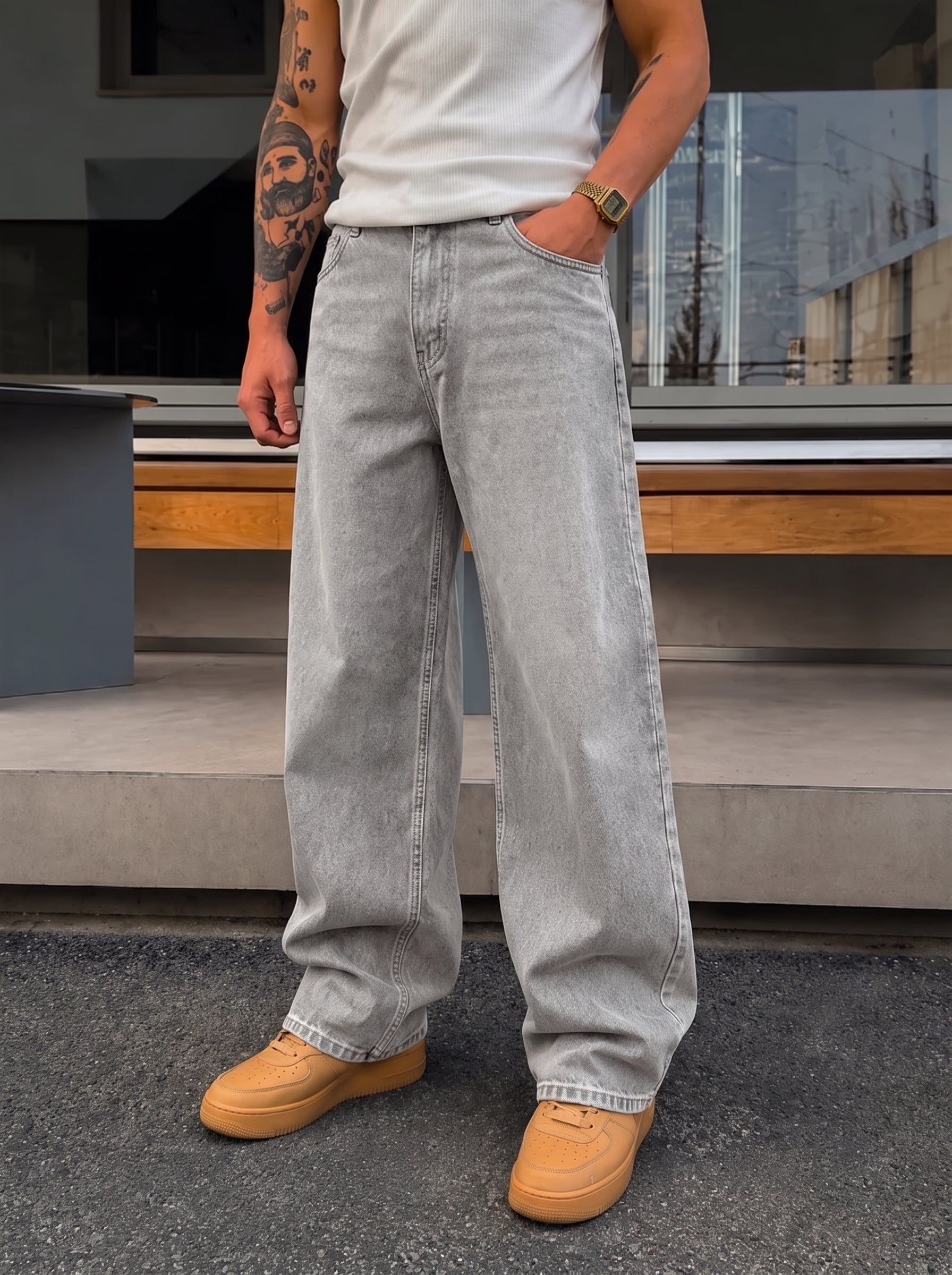 Light Grey Denim Pants