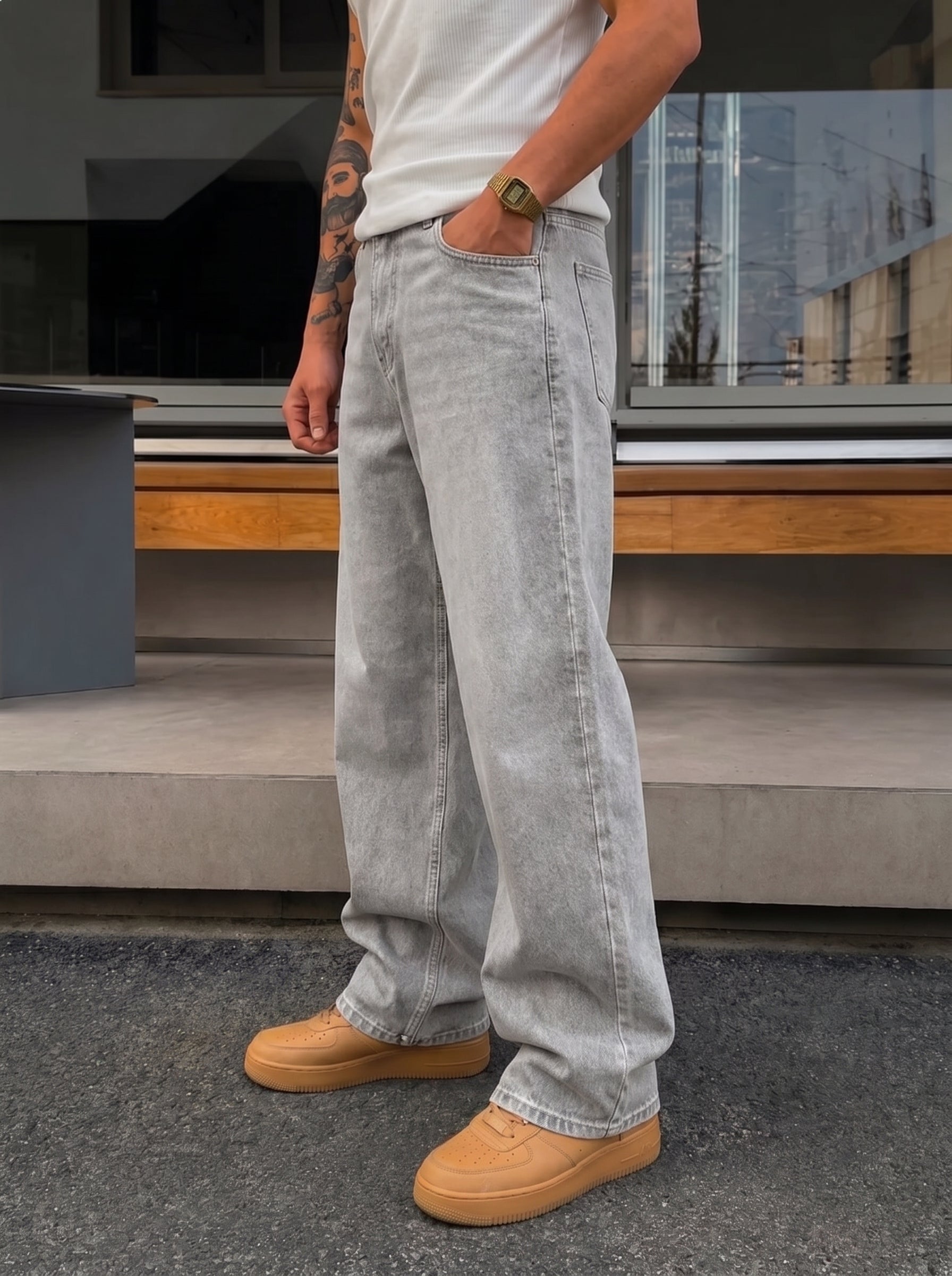 Light Grey Denim Pants