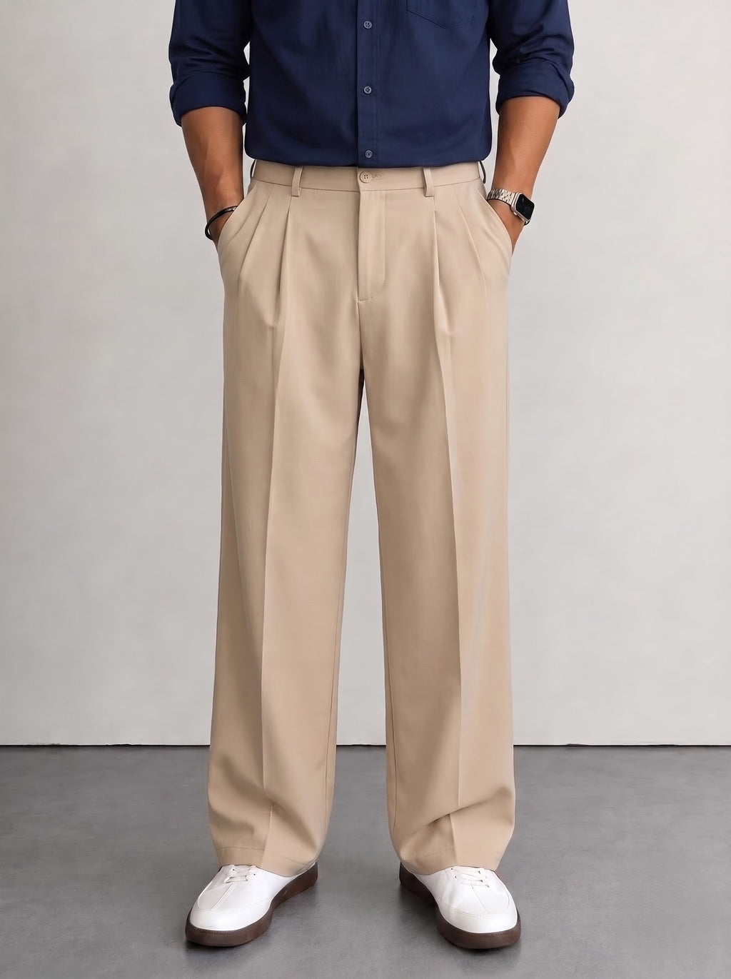 Beige Korean Pants
