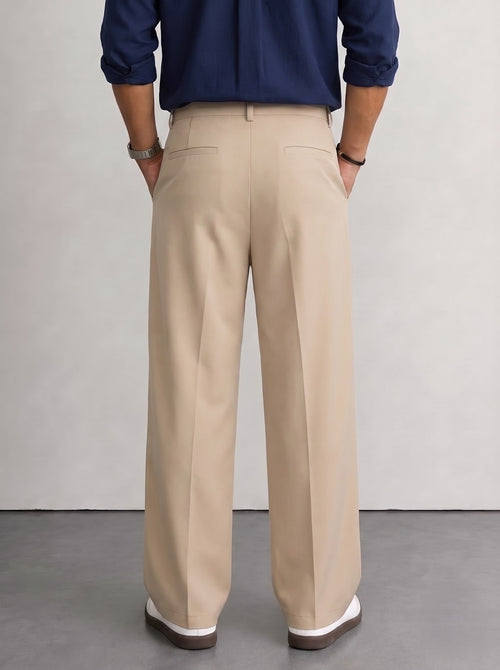 Beige Korean Pants