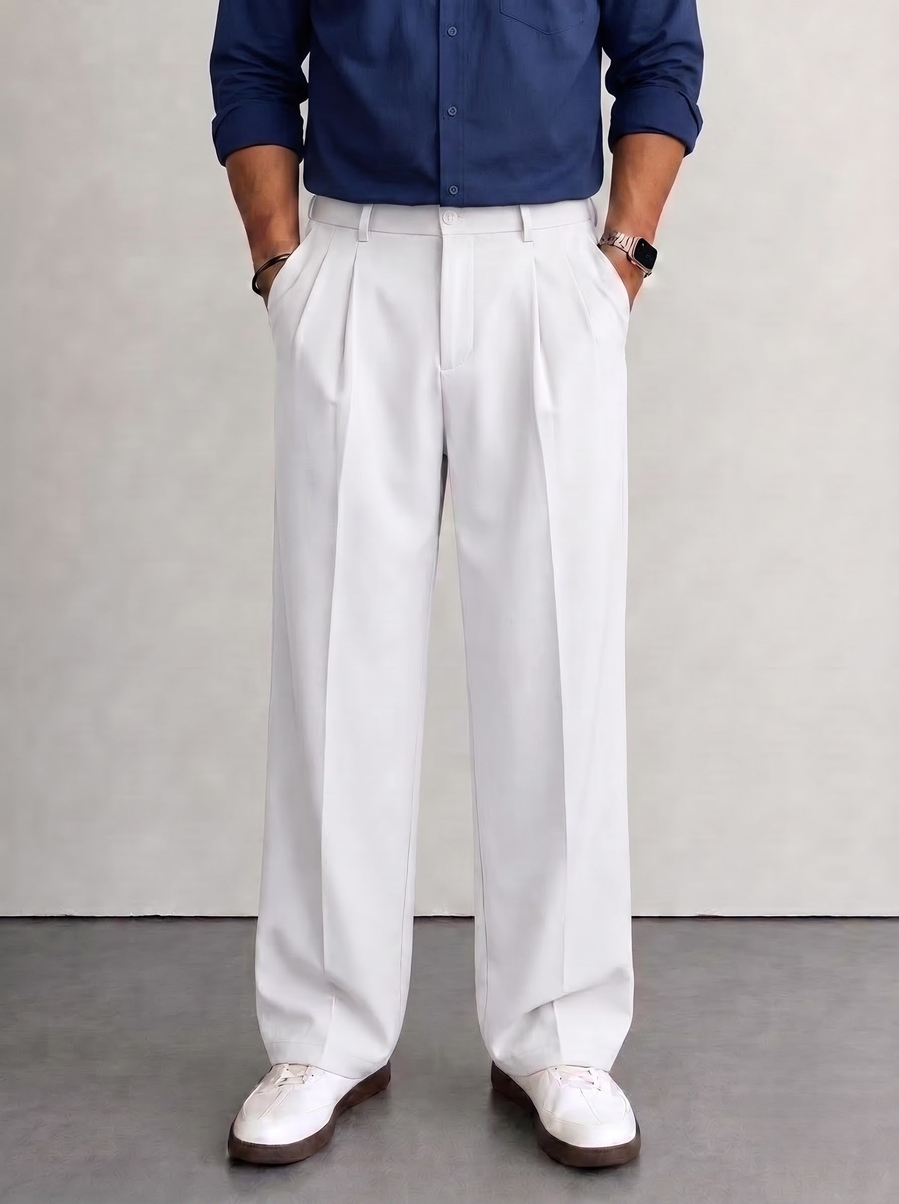 White Korean Pants