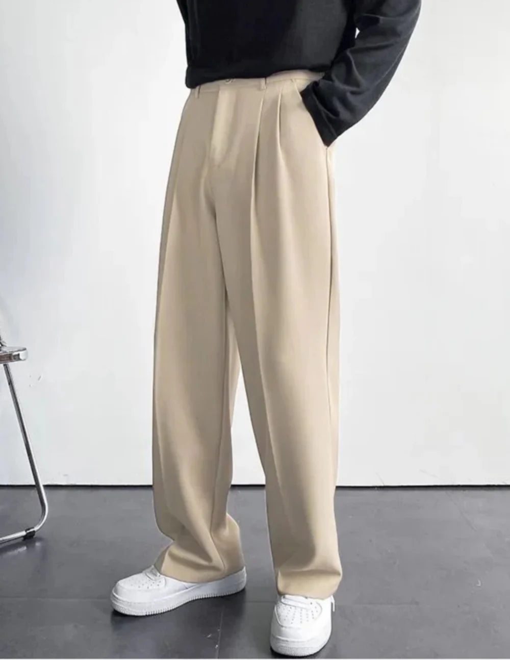 Beige Korean Pants