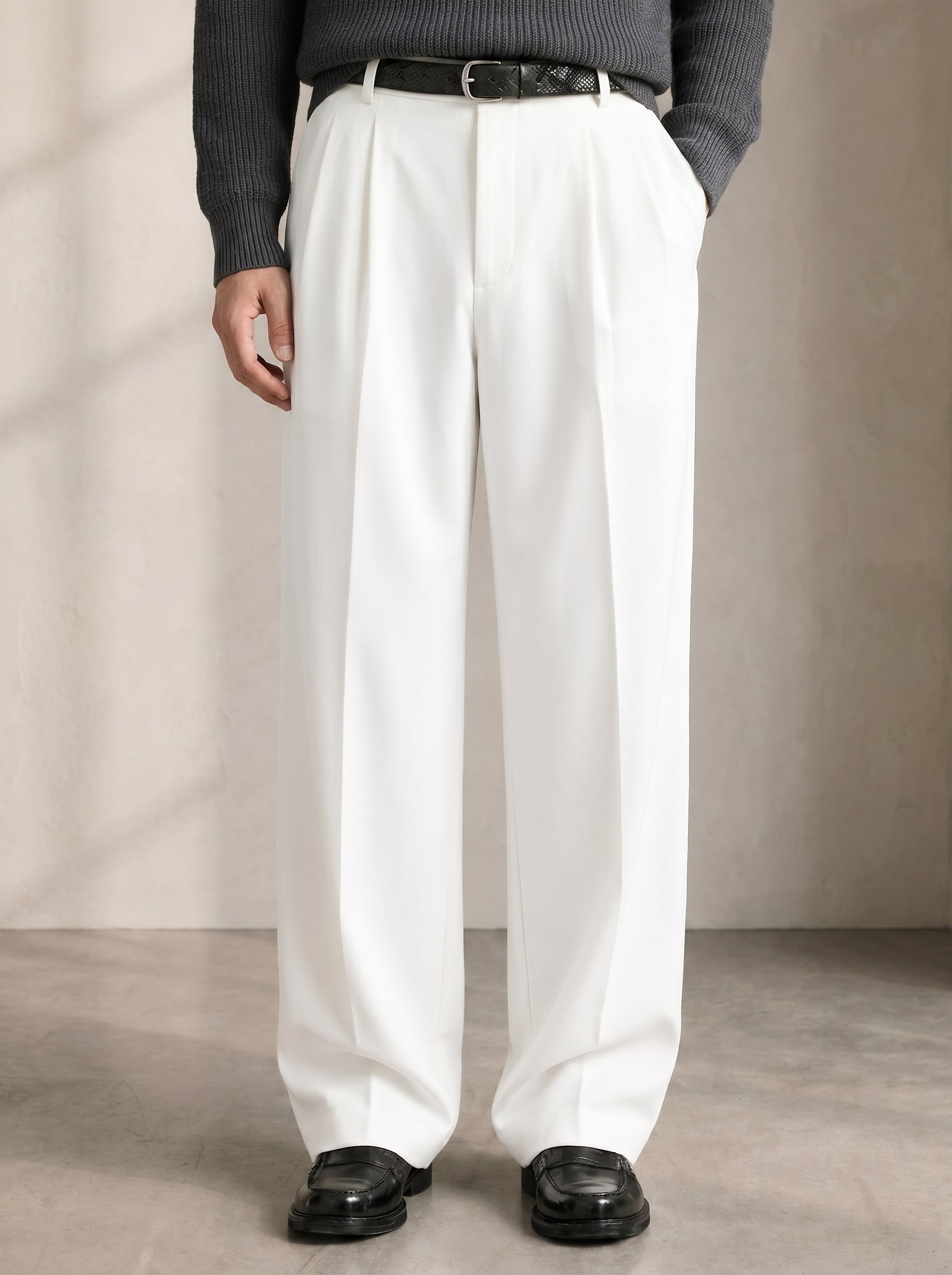White Korean Pants